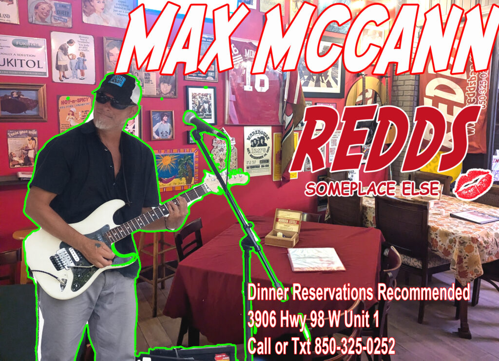 Max McCann Live Music Friday Nights at Redds Pub Destin Florida